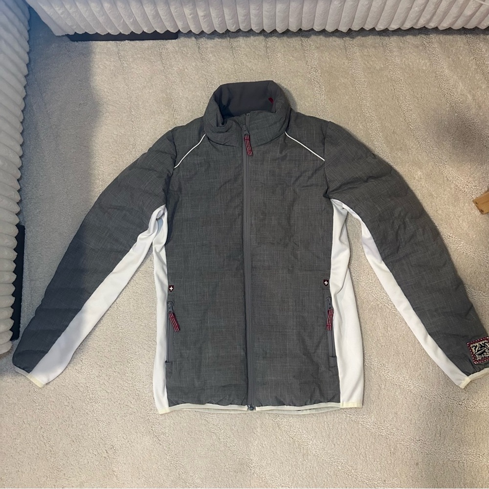 Alp N Rock Women’s Ski Jacket Full Zip Insulated Down Puffer Gray